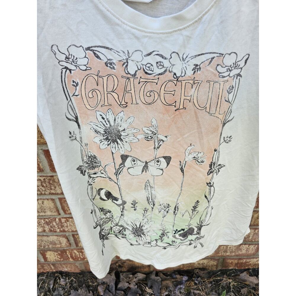 NWOT Lucky Brand Women Grateful Dead Cotton SMALL Graphic T-Shirt Classic Crew - Picture 5 of 8